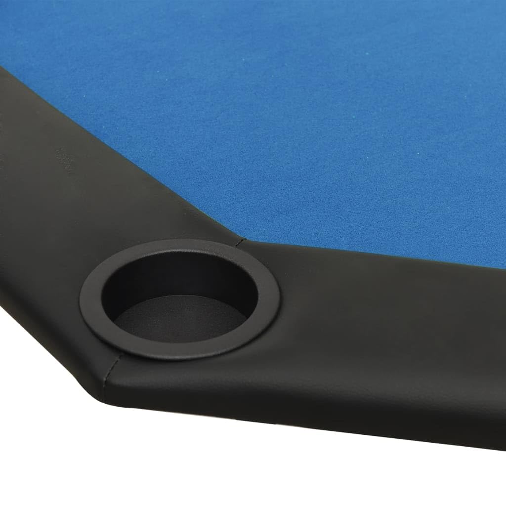 Générique Table de Poker Pliable 8 Joueurs Bleu 108x108x75 cm,Tables de Poker & de jeux-80405