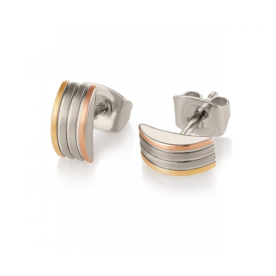 Boccia Paar Ohrstecker Boccia Damen-Ohrstecker Titan, Farbe: roségold