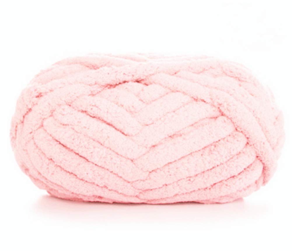 Chunky Chenille Yarn for Blanket, Super Soft Thick Fluffy Jumbo Chunky Chenille-Style Polyester Yarn