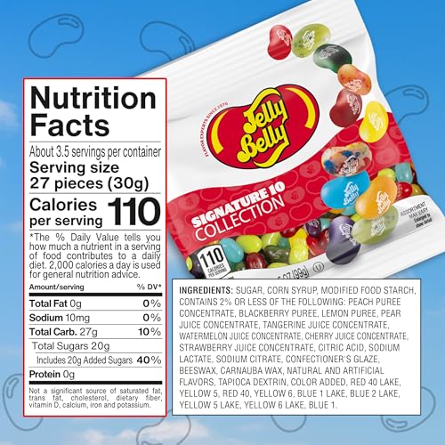 Jelly Belly Signature 10 Jelly Bean Collection, 3.5 oz Grab & Go Bags - Pack of 3 sold in Jelly Belly Bag - image 3