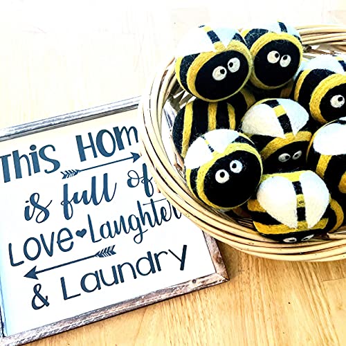 Friendsheep Wool Dryer Balls 6 Pack Xl Organic Premium Reusable Cruelty Free Handmade Fair Trade No Lint Fabric Softener Honey Bee Bumblebee - Busy Bees #TOP7
