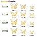 SAOROPEB 3D Butterfly Wall Decor - 48 Pcs, 4 Styles, 3 Sizes, Gold Butterfly Decorations for Birthday & Party Celebrations, Removable Stickers