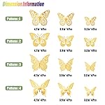 SAOROPEB 3D Butterfly Wall Decor - 48 Pcs, 4 Styles, 3 Sizes, Gold Butterfly Decorations for Birthday & Party Celebrations, Removable Stickers - Image 5