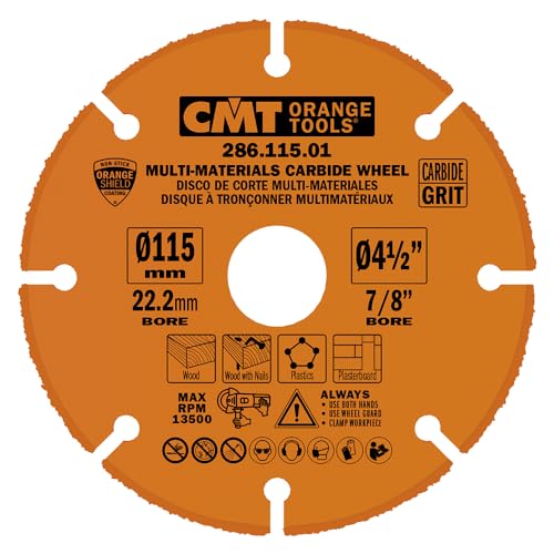 CMT ORANGE TOOLS 286.115.01 - \MULTIMATERIAL-SCHEIBE HW-GRIT D=115 B=22.23+15.88+9.5\