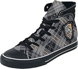 Harry Potter Hufflepuff Unisex Sneaker high Allover EU47 Textil Fan-Merch, Filme, Hogwarts, Hufflepuff