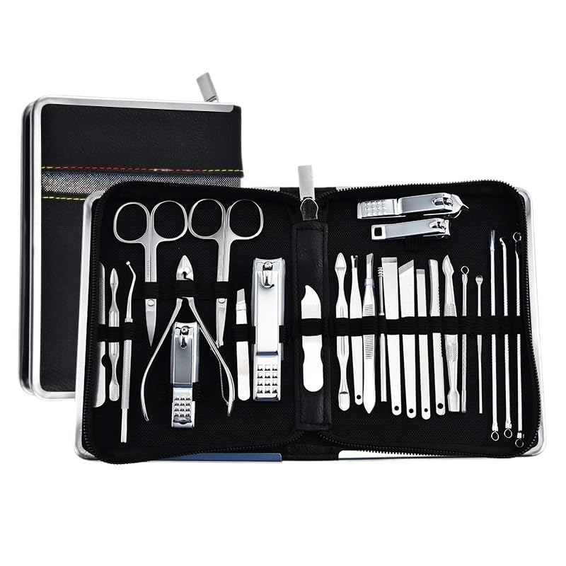 Nail Clipper Nail Clipper Nail Clipper Set 26 Pieces Manicure Set Black