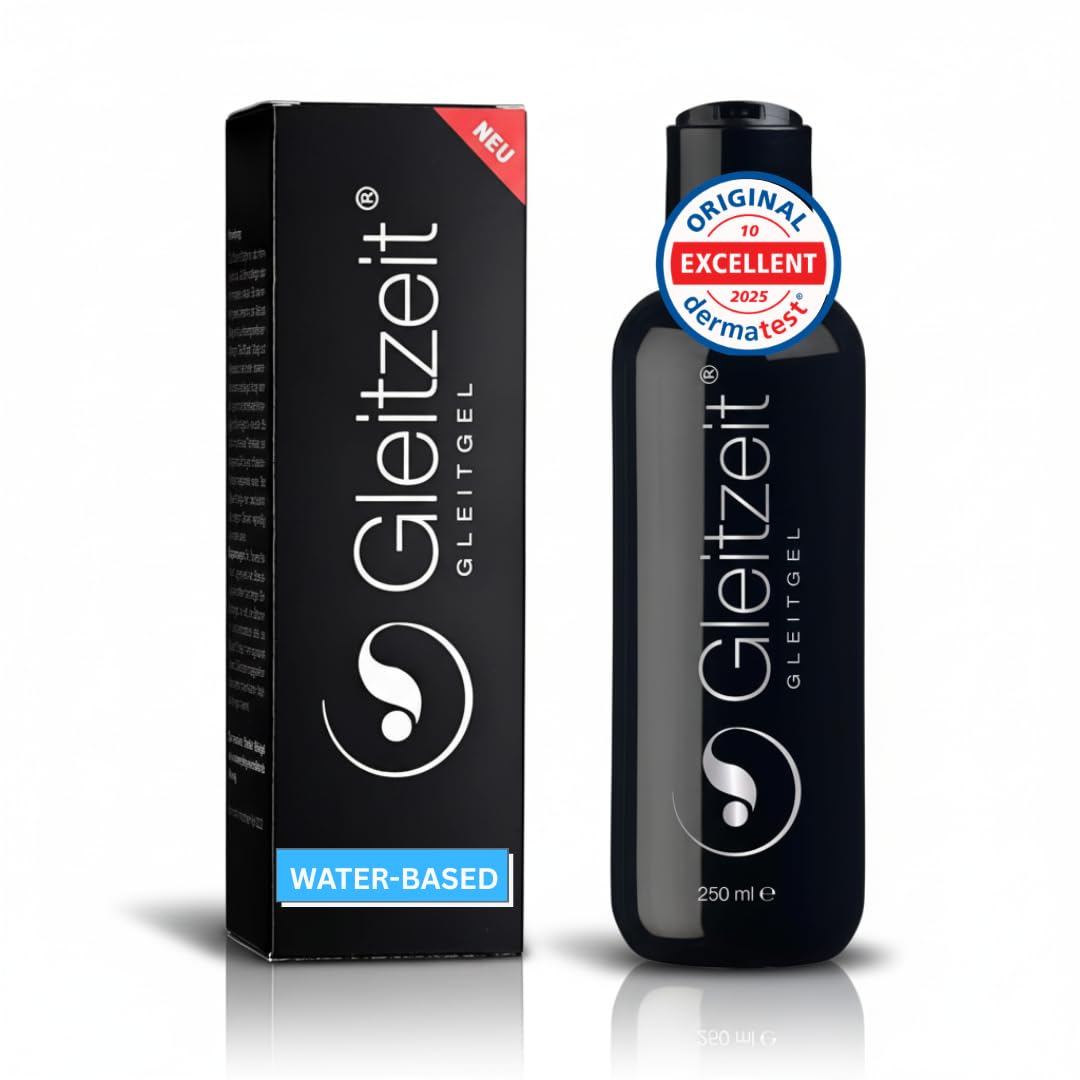 Gleitzeit® Gleitgel Wasserbasis Männer sensitiv 250ml – Gleitmittel hautfreundlich, geruchslos, nicht klebrig - Farb- sowie Duftstofffrei – unterstützt natürliche Gleitfähigkeit – Intimgel