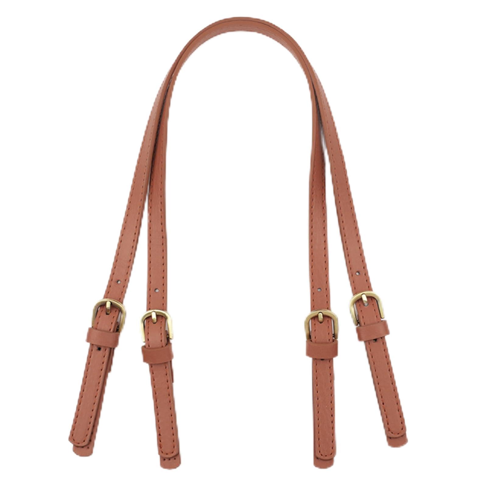 XIMEO Paquete de 2 correas de repuesto para bolso, asas ajustables de piel sintética con hebilla para hacer bolsos, reparación de bolsos y bolsos
