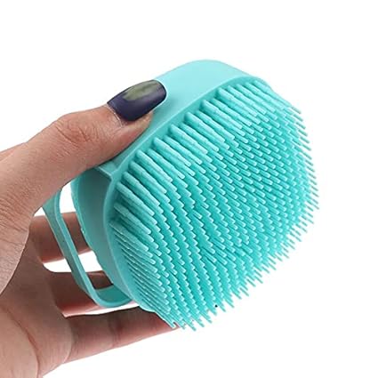 GLUN® Silicone Brush with Shower Gel Dispenser, Mud & Dirt Remover with Soft Silicone Bristle with Non-toxic Brushes Pack of (Fine)