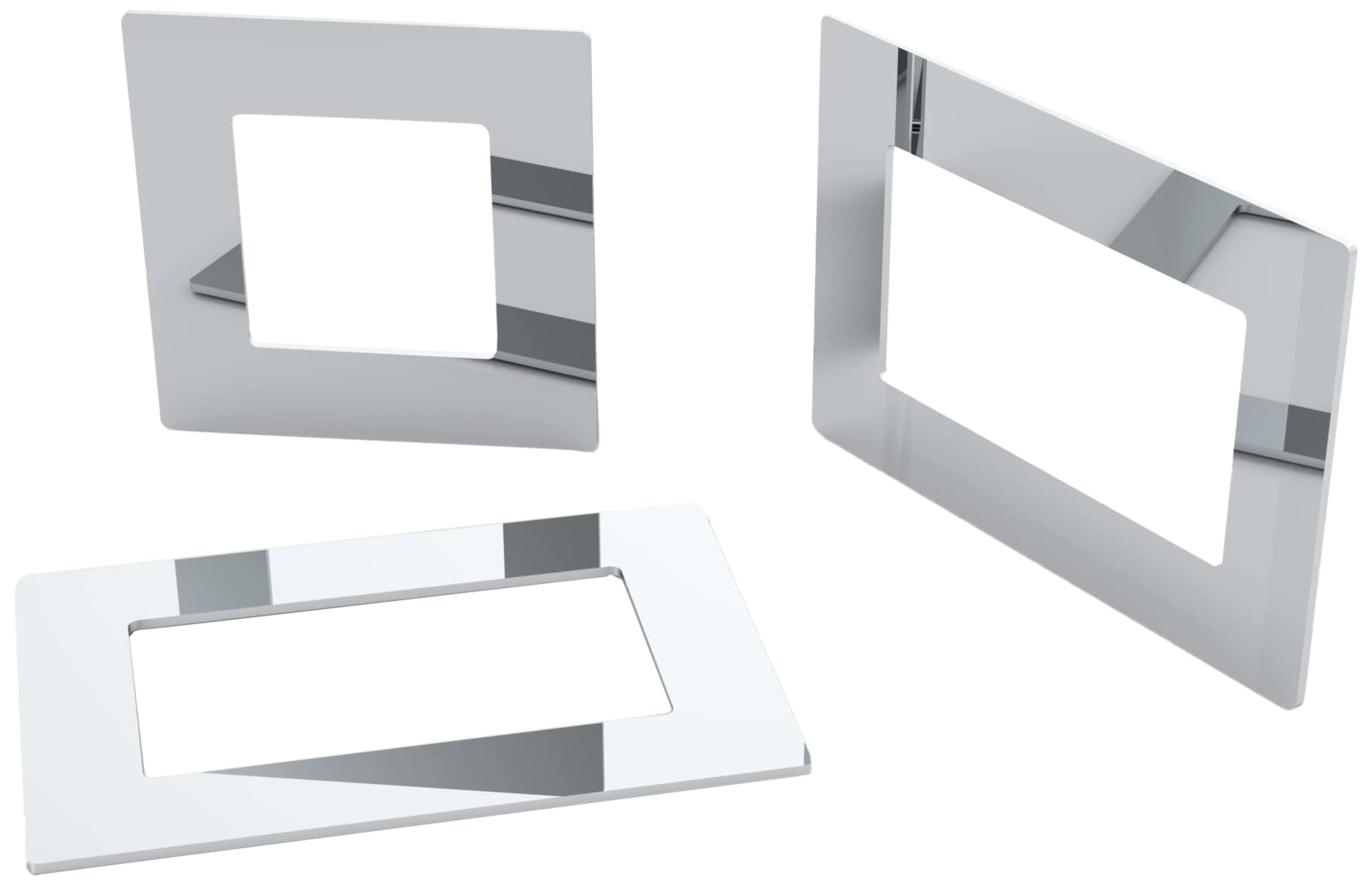 Plexico Mirror Double/Single Socket Switch Surround/Acrylic Finger Plate (Double, )