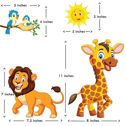 Animals Wall Stickers For Kids - Baby Room Decor Wall Sticker Toddlers Bedroom Decals Learning Removable Sticker Nursery Wall Décor Ocean Sea Animal Decals For Children Study Room Decoration #TOP1