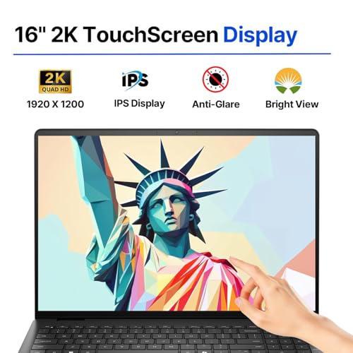 Image of Dell 16 inch FHD+ Touchscreen Business Laptop | AMD Ryzen 7 CPU(Beat i7-1355U) | 64GB RAM | 4TB PCle SSD | AI Copilot Key | Backlit Keyboard | Windows 11 | Business & Academic
