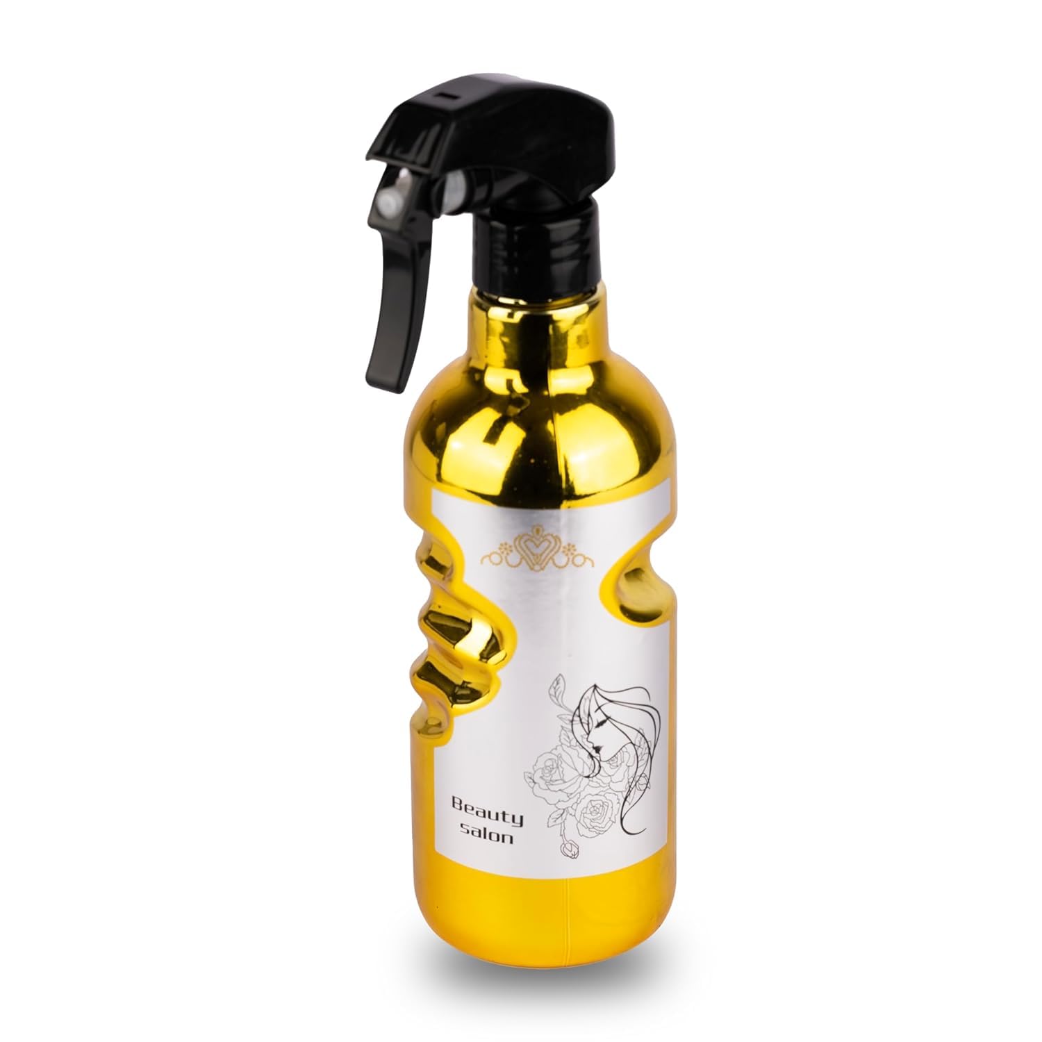 DHVYANT MART Modern 500 Ml Refillable Mist Spray Bottle Barber Water Bottle Salon Water Mister Easy To Used For All Suitable For Hairstyling, Plants, Cleaning Solutions Dispensing (Gold, 500 Ml)-picture-10