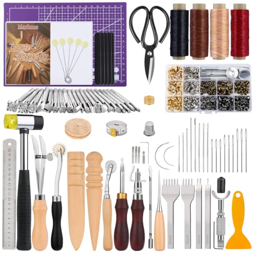 183Pcs Leather Tool Kit, Leather Working Kits
