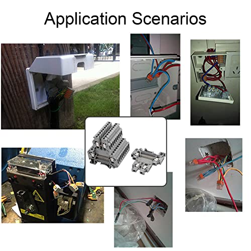 Fielect 35Mm 0.2-10Mm2 E/Uk Din Rail Mount Fuse Holder Terminal Block Din Rail Terminal Block End Bracket Stopper Din Rail Screw Fixed Terminal Block Gray 10 Pcs #TOP3