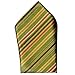 Royal Silk Dashing Olive Green Stripes Silk Pocket Square Pure Mulberry Silk - 100% Silk - Large 16â€ Square