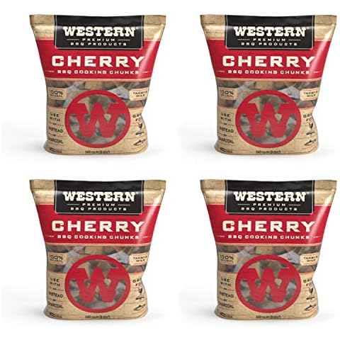 Western BBQ Smoking Barbecue Pellet Wood Grill Cooking Chip Chunks, Cherry (4-Pack) Cover
