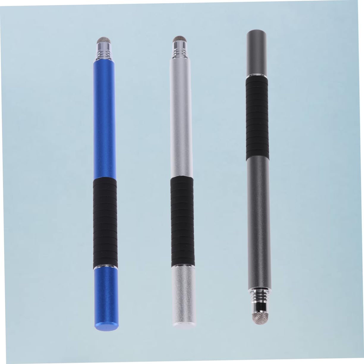 3Piezas Lápiz de Pantalla Táctil Lápiz Capacitivo Multifuncional Smartphone y Tableta Plata Oscuro Herramienta de Escritura Precisa y Duradera