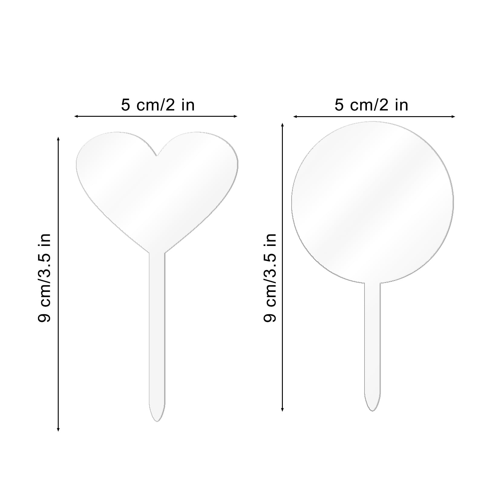 Cupcake Topper BBTO 100 Pcs 2 Inch Clear Acrylic S - Blank Round Cake ...