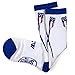 ChalkTalkSPORTS Athletic Half Cushioned Crew Socks | Rowing USA Crossed Oars Design | White/Blue
