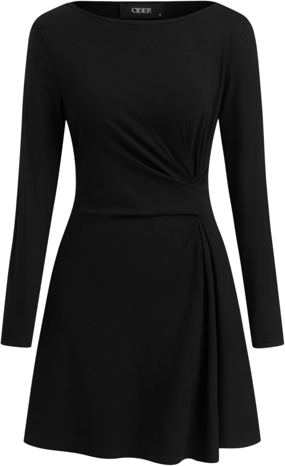 CIDER Long Sleeve Mini Dress Twist Front Casual Party Dress