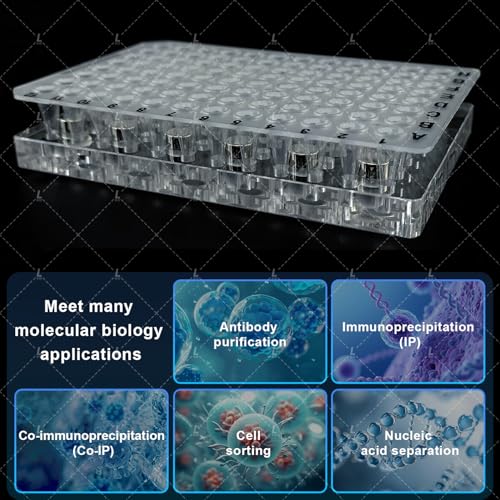Image of Lab Use Magnetic Rack Separator for DNA, RNA or Protein Purification for 96-Well deep Well Plate for 0.1ml or 0.2ml 96-Well microplate