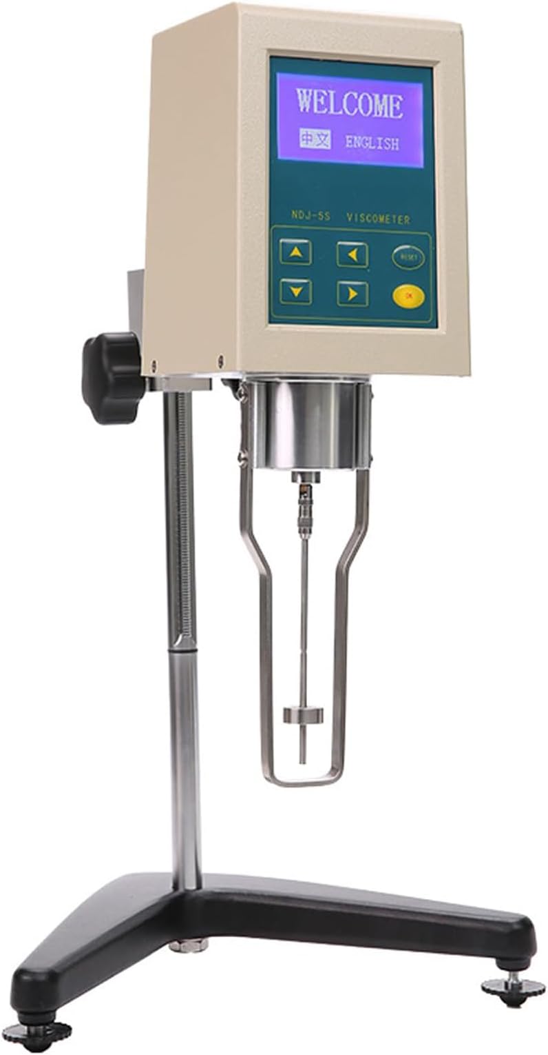 BBXW Lab Viscometers, Digital Rotary Viscometer 1-100,000mPa.S, with 4 Rotor Viscosity Measurement, LCD Display, ±2% Measurement Error, for Paints, Coatings, Adhesives, Greases