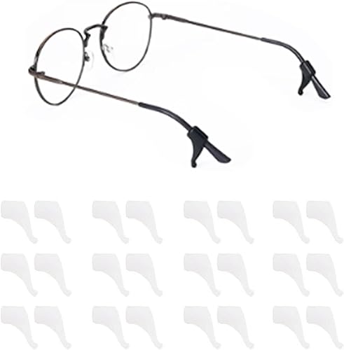 Omnful Ganchos antideslizantes para las orejas, soporte para lentes, retenedores de gafas, funda de silicona suave para puntas de patillas,