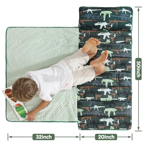 Image of Viviland Toddler Kid Nap Mat for Preschool, Slumber Bag with Pillow and Blanket, Daycare Sleeping Bag Kindergarten Mat