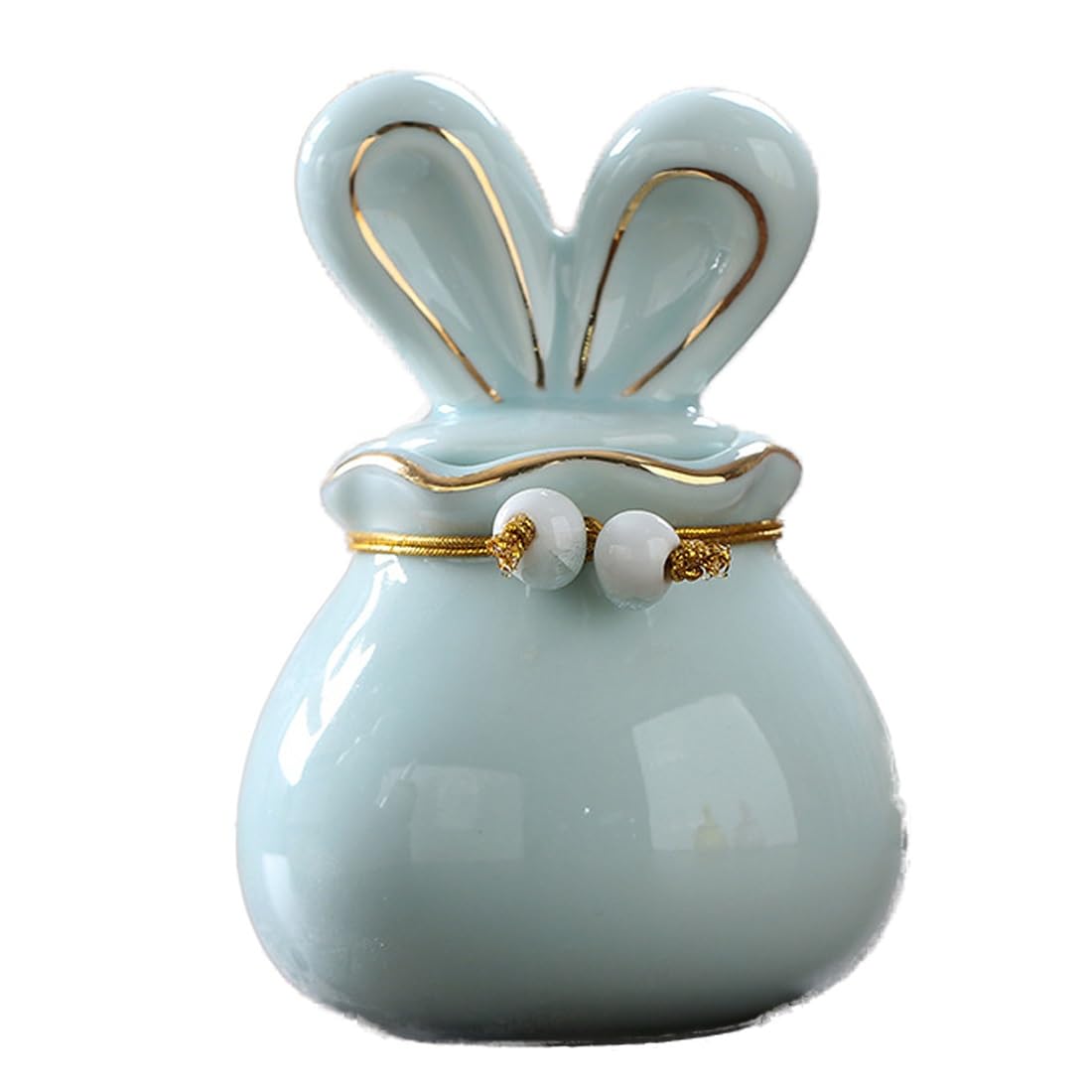 pet ashes urn, Pet Urn For Rabbit Ashes, Ceramic Urns For Dog, Animal, Cremation Box, Ceramics Memorial(Blue)