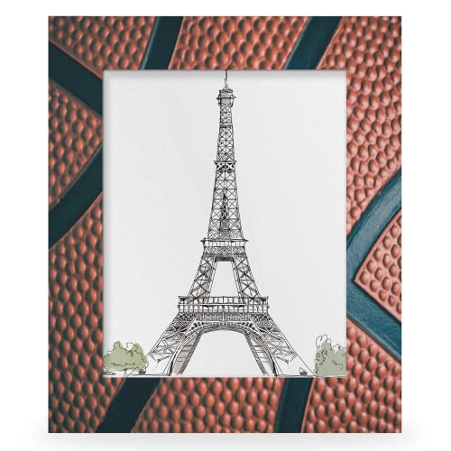 AUUXVA Picture Frame Photo Frame Wood Picture Frames for Desk Tabletop Wall Collage Decor (Sport Basketball 5X7)