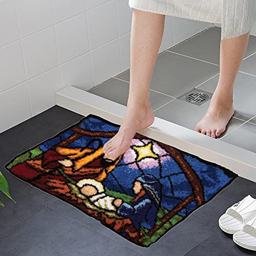 Miaollun Latch Hook Kits Rug, 3D Pattern Printed Canvas Crochet Needlework Crafts Floor Diy Latch Kits For Adults/Kids 20.4" X 15" (52X38Cm) #TOP5