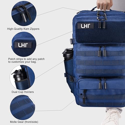 Image of LHI Tactical Military Backpack for Men and Women 25L /35L Army Assault Pack Bag Small Rucksack with Bottle Holder