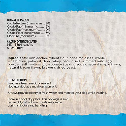Blue Dog Bakery Natural Dog Treats, Maple Bacon Paws, 18 Ounce Box