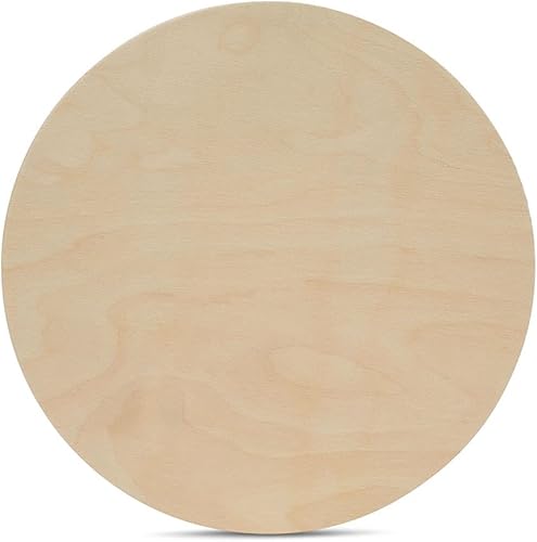Círculos de madera de 0.5 pulgadas de grosor, desde 10 hasta 24 pulgadas de diámetro
