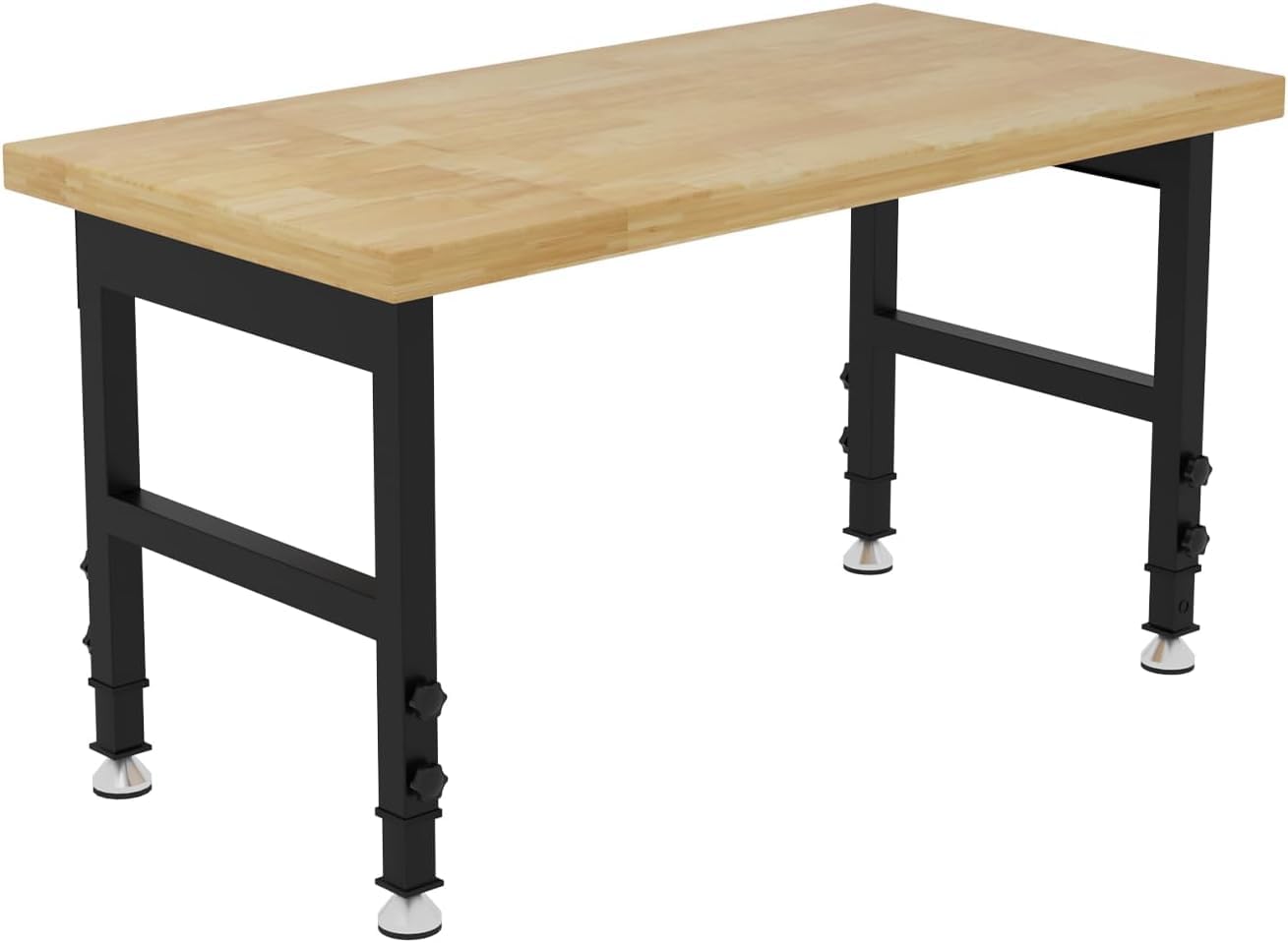 Pelnuies 48" Heavy Duty Work Bench, Adjustable Height Workbench, 2000 LBS Load Capacity Work Table for Garage, Workshop, Office, Home