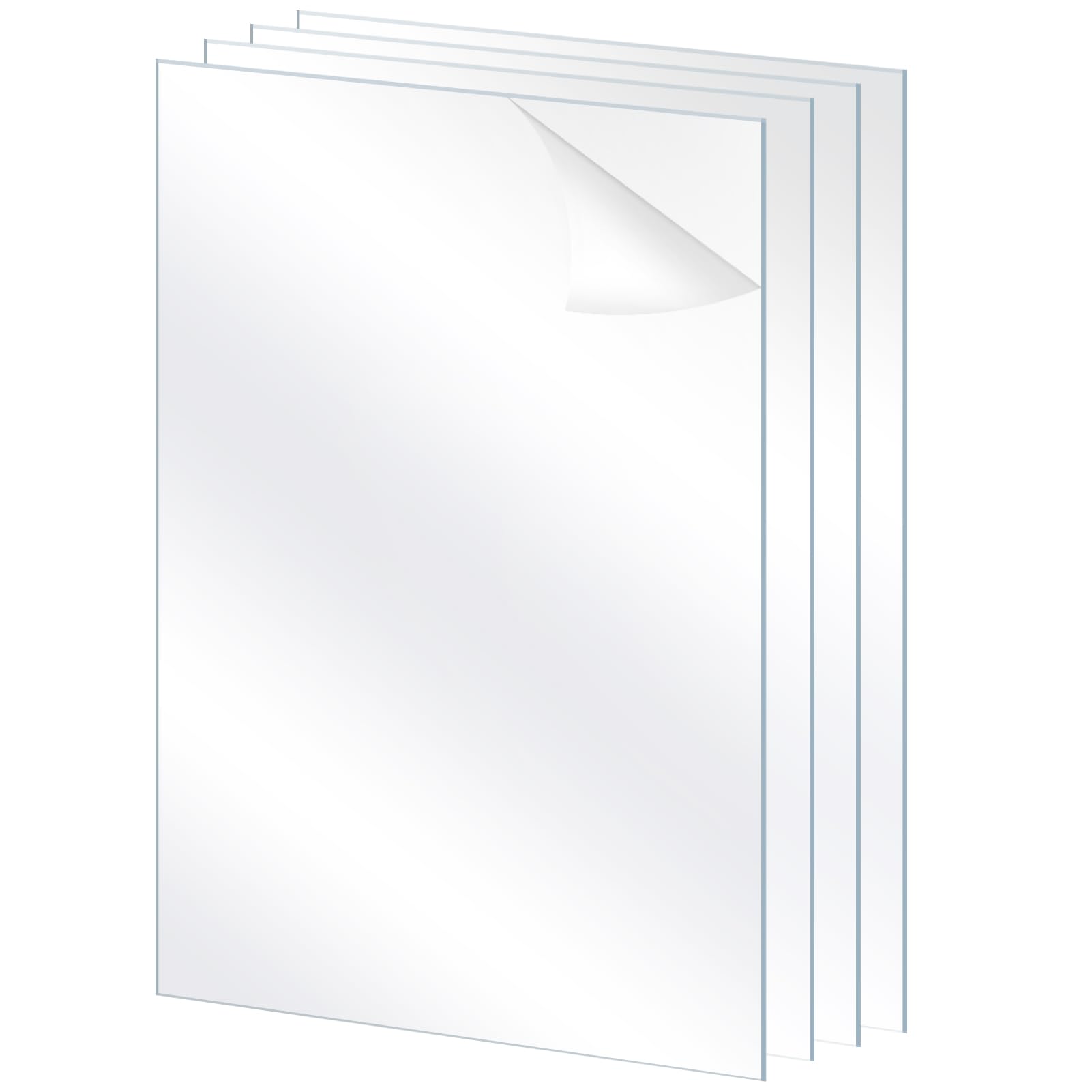 Lyeasw 11x17 Plexiglass Acrylic Sheets for Picture Frame Glass Replacement, Crafting Projects, DIY Display, Clear Styrene Sheets 11x17 Plexiglass