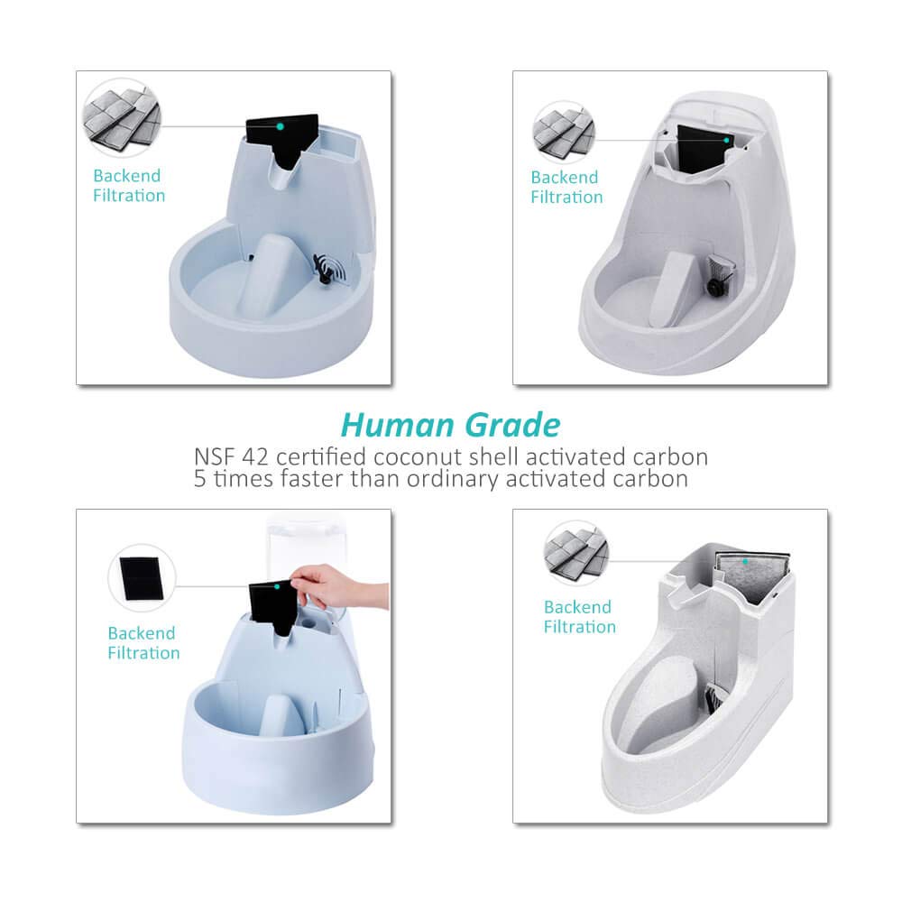 Filtro de Agua Compatible con Drinkwell Platium Pet Dog Cat Fountain Premium Filtros de carbón 12 Unidades