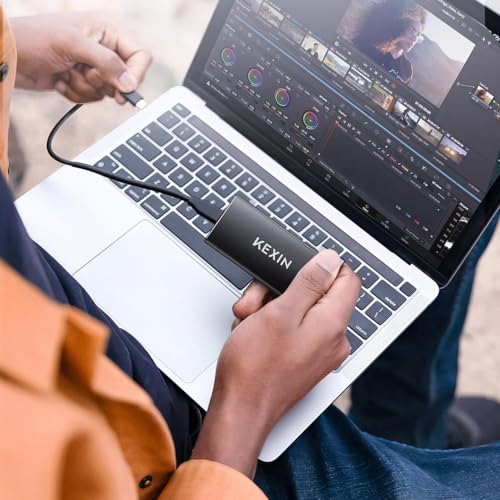 Image of KEXIN External SSD 256GB External Hard Drive USB C Portable SSD, Up to 500MB /s, USB 3.1 External Solid State Drive for PC Mac Android Game Console, Laptop, Xbox, PS4 and More