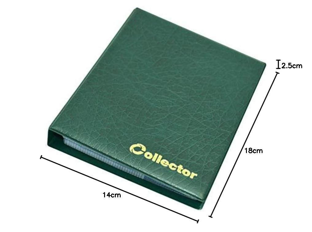 COLLECTOR Album di Monete da Collezione, per Monete Medio - Album Verde per 120 Monete