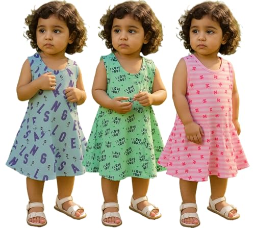 Image of Clothe Funn Newborn Baby Girl Dress (Pack of 2)