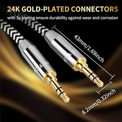 Cable auxiliar Jack 3.5mm 1m con oro y cobre 4N miniatura 3