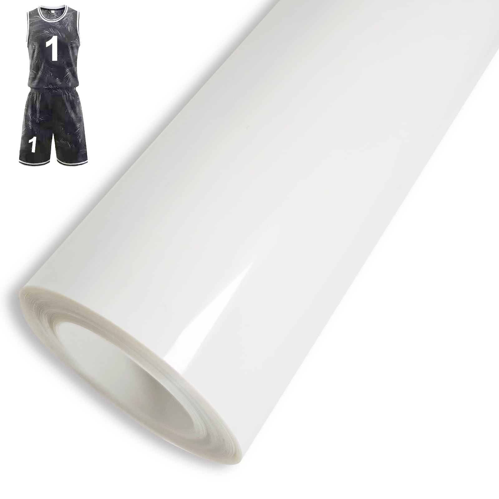 Iron On 12in X 20ft (White), HTV Heat Transfer Vinyl
