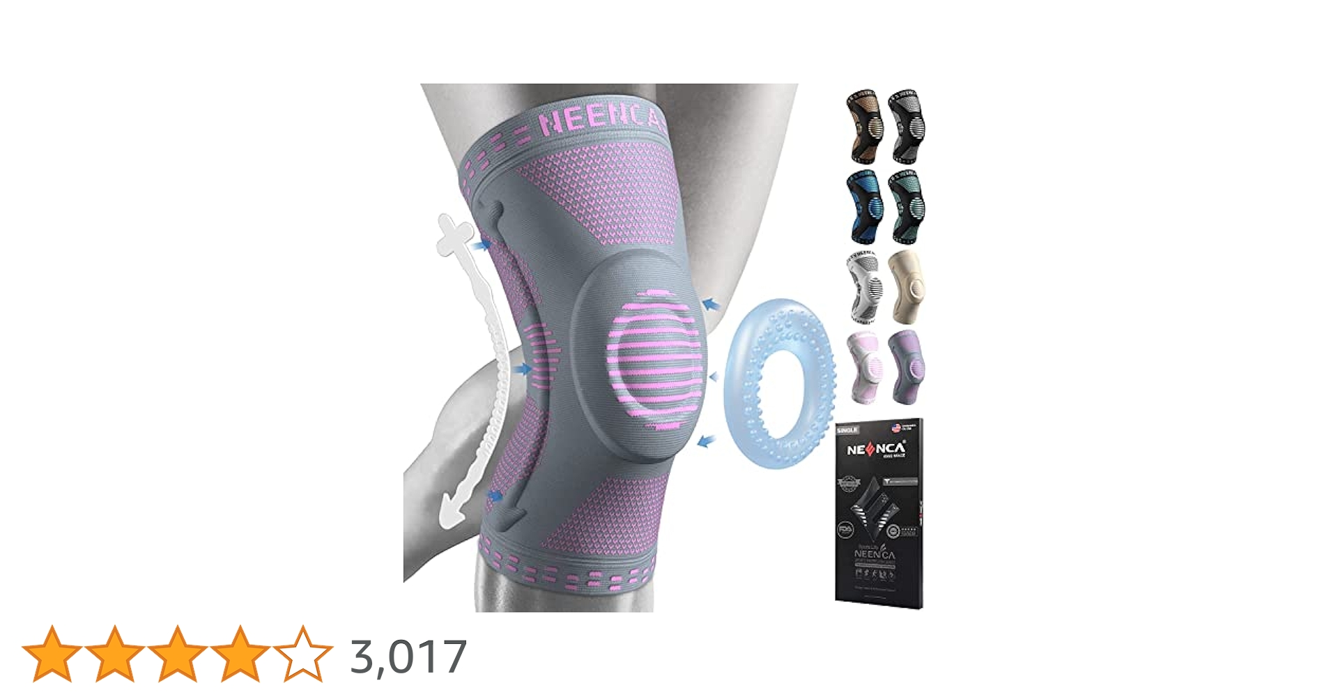 NEENCA 膝サポーター ひざ専用 スポーツ用 1枚 Amazon.co.jp: NEENCA 膝サポーター 膝安定 ランニング