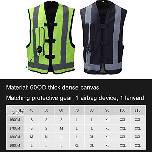 YXYECEIPENO Colete de motociclista para hipismo e hipismo com airbag refletivo nas quatro estações,