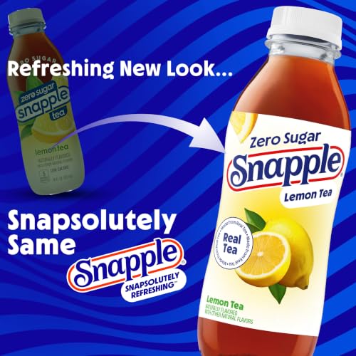 Image of Snapple Zero Sugar Lemon Iced Tea, 16 fl oz, Pack of 12