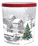 C.R. Frank Popcorn - Gourmet Popcorn Tin, 3.5 Gallon, Snow Covered Mill (Butter, Cheese, and Caramel)