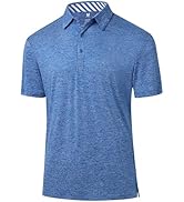 J.VER Men's Polo Shirt Quick Dry Moisture Wicking Golf Shirts Stretch Wrinkle-Free Athletic Perfo...