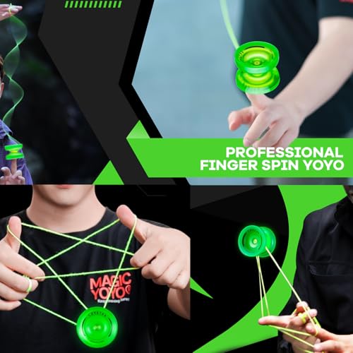 Image of MAGICYOYO Metal yoyo + Plastic Yoyo ( N11 Blue Splash + K2 Glow Green)