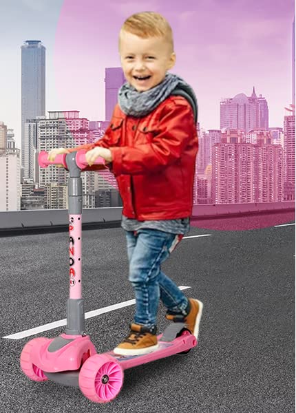 Goyals Road Master Kids Scooter with 5 Height Adjustable & Foldable Handle I Multicolor Flashing LED Wheels I Scooter for Kids Above 2 Years (Pink) (B09RW29W2W) Amazon Price History, Amazon Price Tracker